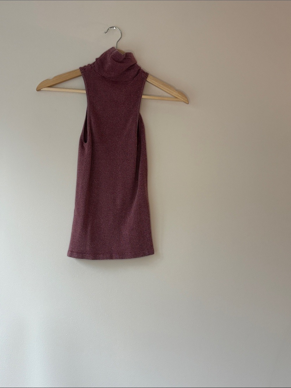 Free People Turtleneck Sleeveless Top Dusty Mauve